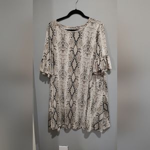 Snakeskin Print Blouse, size 2X